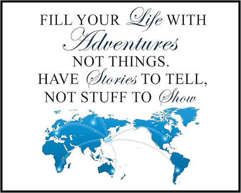 Posterizer 1 pcs-Fill Your Life With Adventures, Not Things -Travel Quote-Adventure Art-Holiday Poster Collection-Gift for Couples boyfriend girl...