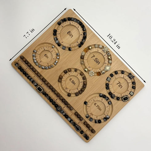 NOAVAOL Bead Boards for Jewelry Making, Combi Bamboo Beading Board for Jewelry Bracelet Making, Beading Trays Jewelry Design Mats for Necklace, Br...