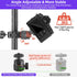 Super Clamp Camera Mount with 360° Ball Head, 1/4" 3/8" Thread, Action Camera Mount, Motorcycle/Bike/Bicycle/Desk/Tripod Pole Mount for Monitor Li...