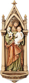 Joseph's Studio by Roman - St. Joseph and Child Jesus Holy Water Font, Renaissance Collection, 7.75" H, Resin and Stone, Religious Gift, Decoratio...