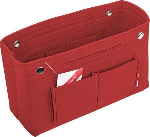 Vercord Felt Purse Tote Organizer Insert Divider Inside Handbag for Women Medium Burgundy...