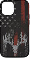 iPhone 12/12 Pro American Flag Whitetail Deer Buck Hunting USA FLAG Hunter Case...