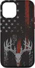 iPhone 12/12 Pro American Flag Whitetail Deer Buck Hunting USA FLAG Hunter Case...