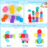 Montessori Wooden Beads Sequencing Toy Set, Stacking Blocks & Lacing Beads & Matching Shape Stacker for 2 3 4 5 Year Old STEM Preschool Learning M...