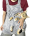 La La Pet® Adjustable Cat Apron Carrier with Holes Pet Carrier Sleeping Bag Pet Carrier Sling Cat Carrier Bag Cat Carrier Pouch for Small Sized An...