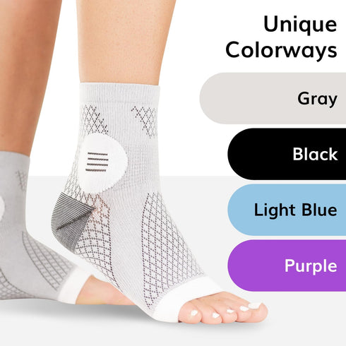 BraceAbility Neuropathy Socks for Women and Men - Toeless Compression Foot Neuropathy Socks, Peripheral Neuropathy Socks, Diabetic Neuropathy Sock...