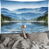 FENDROM Spring Nature Tapestry Wall Hanging Misty Mountain Forest River Landscape Tapestries Home Decor for Bedroom Living Room...