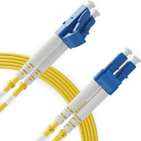 BEYONDTECH LC to LC Fiber Patch Cable Single Mode Duplex - 2m (6.56ft) - 9/125um, Compatible with OS1 - OS2, LSZH PureOptics Cable Series...