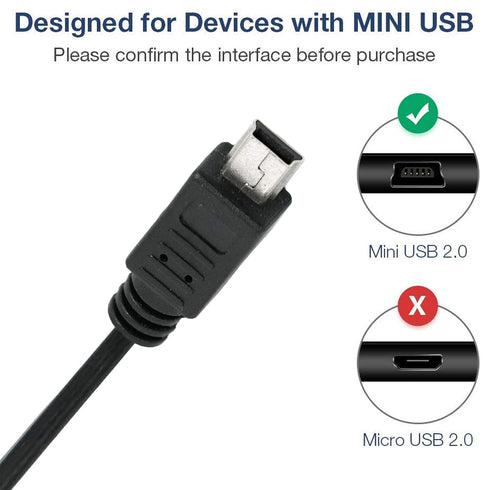 SaiTech IT USB 2.0 A to Mini 5 pin B Cable for External HDDS/Camera/Card Readers/MP3 Player-Black (10 Pack 3 Feet)...