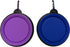Small Portable Collapsible Pet Bowl, Foldable Food & Water Dish for Dogs & Cats, Ideal for Travel, Hiking, Camping & Outdoor Activities (Purple + ...