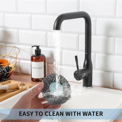 2 Pcs Stainless Steel Scrubber with Handle, Dish Scrubber Brush Steel Wool Scrubber for Cleaning Dishes Heavy Duty Cleaning Supplies for Pots Pans...