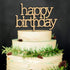 Happy Brithday Cake Topper Decor Adult Birthday Party Rustic Wood Decoration Supply...