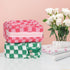 Sanitary Napkin Storage Bag, Menstrual Pad Zipper Bag Checkered Portable Period Bag Panty Liners, Tampon Storage Pouch for Teen Girls Women Ladies...