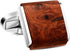 Mens Natural Handmade Rosewood Cufflinks Handcrafted Wooden Square Cuff Links (Bruma Rosewood)...