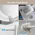 Aluminum Toilet Bowl Brush and Holder Set, Toilet Scrubber with Metal Handle Holder Durable Bristles for Bathroom Cleaning, Wall Mounted Floor Sta...