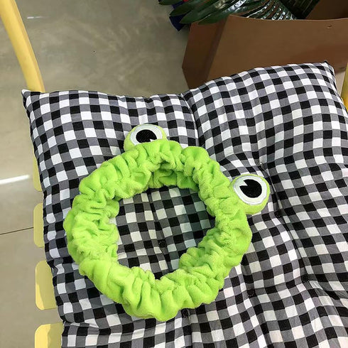 Frog Headband,Green Frog Eye Elastic Headband, for spa headband, skincare headbands, makeup headband, face wash headband, fun gifts for women (1 P...