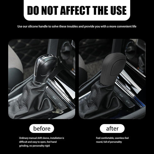 2 PCS Car Shift Knob Cover, Silicone Protective Cover, Gear Lever Anti-Slip Cover, Shifting Head Decor Kit, Automotive Interior, Universal for Mos...