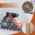Leather Sewing Kit, Basic Hand Sewing Starter Set for Beginner, Leather Sewing Needle and 24-Color Waxed Thread Kit for Adults, Beginner, Home Tra...