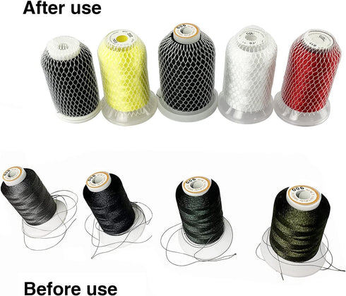 Wennuo 100pcs Thread Net Spool Saver for Different Sizes of Embroidery Sewing Quilting and Serger Thread Spools/Cones (6x1CM)...