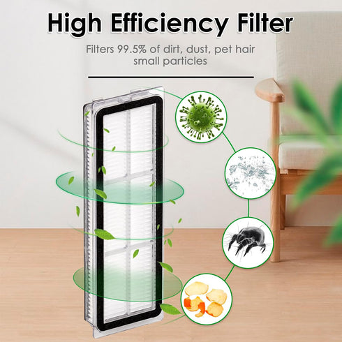 (4 Pieces) HEPA Filter Compatible With Dreametech L10s Ultra, L10s Pro, L10 Ultra, Z10 Pro, S10, S10 PRO, S10 PLUS, B101CN, 1C, W10, X10+, L10 + p...