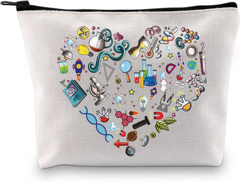 Scientist Gift Science Makeup Bag Science Lover Gift Chemistry Biology Teacher Gift for Scientists Cosmetic Bag (scientists love)...