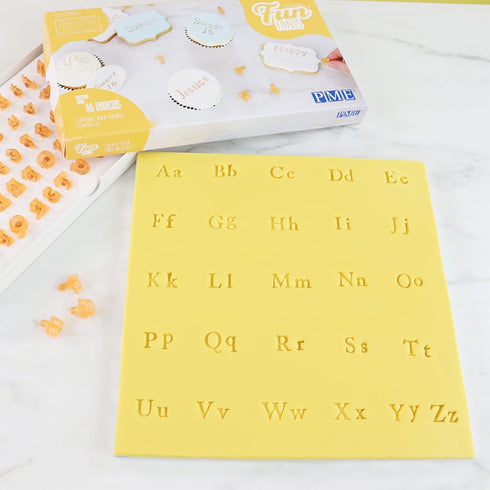 PME Fun Fonts Collection 2 Stamping Set-Letters & Numbers for Cookie & Cupcake (66 Pieces), Standard, Trasparent, (FF57)...