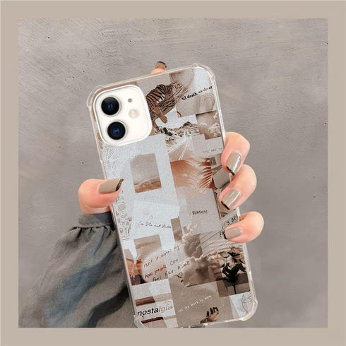 Picture Collage Phone Case Compatible with iPhone 11, Aesthetic Vintage Collage Case for iPhone 11, Unique Trendy Design TPU Bumper Cover Case...