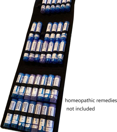Foldable Homeopathy Storage Case Homeopathy Organizer Box Kit for 42 Tubes...