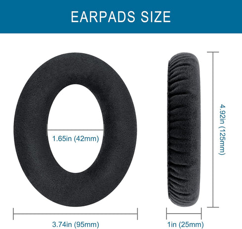 Earpads for Sennheiser HD598/HD598 CS/HD598 SE/HD598 SR/HD518/HD558 Headphones, Velour Ear Pads Cushions Replacement for HD595/HD599/HD569/HD579/H...