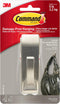 Command Large Modern Reflections Metal Hook, Brushed Nickel, 1-Hook, 2-Strips, Decorate Damage-Free...