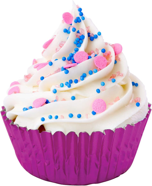 Fox Run Hot Pink Foil Muffin and Cupcake Liners, Set of 32 Standard Size Wrappers...