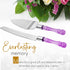 Cake Knife and Server Set, Cake Cutter and Pie Spatula, Cake Server and Knife Set with Acrylic Faux Crystal Handles, Cake Cutting Set for Wedding ...