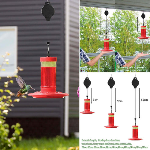 Hummingbird Feeders Hanger Retractable,2 Pcs Wild Bird Feeder Accessories,Humming Bird Feeders for Outdoors Hanging Hanger...