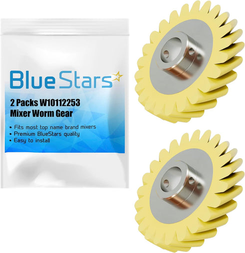 BlueStars W10112253 Mixer Worm Gear – Compatible with Whirlpool & KitchenAid Mixers - Replaces 4162897 4169830 AP4295669 PS11748374 4161531 WPW101...