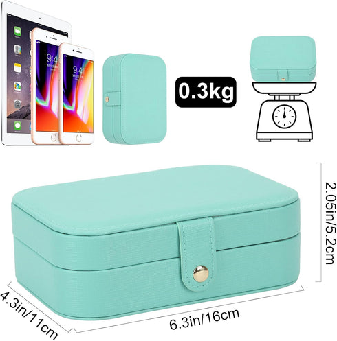 Jewelry Box, Travel Jewelry Organizer Case Small Jewelry Storage and Organizers Craft Containers Travel Mini Organizer/GREEN...