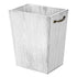 Wood Wastebasket Trash Can Rustic Farmhouse Square Garbage Container Bin with Decorative Metal Handle for Bedroom, Living Room, Bathroom & Office...