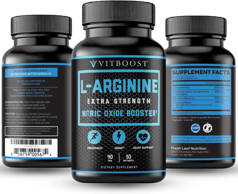 Extra Strength L Arginine Capsule 1500mg - Nitric Oxide Supplements for Stamina, Muscle, Vascularity & Energy - Powerful NO Booster with L-Arginin...