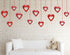JOZON 40 Pieces Valentine's Day Glitter Heart Foil Hanging Decorations Red Hearts Hanging Ornaments Party Supplies for Indoor Outdoor Valentines B...