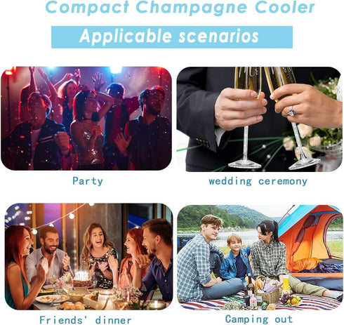 Wine Cooler Sleeve with Protector Instant Cooling and Keeps Your Drink Cold Keep Cool and Chill Champagne Wine, Wine Bottle Chiller Cooler for Red...