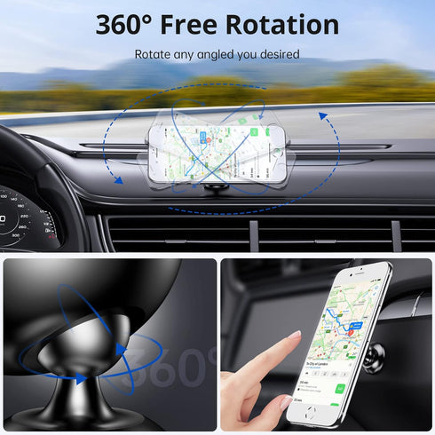 Syncwire Magnetic Car Phone Holder for Dashboard, Cell Phone Car Kits, 360° Adjustable Magnet Cell Phone Mount Compatible with iPhone, Samsung, LG...