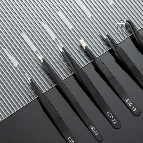 6PCS Precision Tweezers Set, Upgraded Anti-Static Stainless Steel of Tweezers, for Electronics, Soldering, Laboratory Work, Jewelry-Making, Model,...