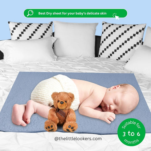 THE LITTLE LOOKERS? Quicky Dry Sheets/Massage Mats/Water Proof Bed Protector/Crib Sheets | Dry Sheets for Babies | Waterproof & Reusable Sheets fo...