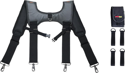 Movwokon Tool Belt Suspender for Man Carpenter Electrician Construction Adjustable High Efficiency(H style), average, Grey...
