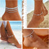 DoreenBow Dainty Layered Anklet Butterfly Initial Heart Evil Eye Ankle Bracelets for Women Rhinestone Simple Chain Anklet Gold Foot Anklet Summer ...