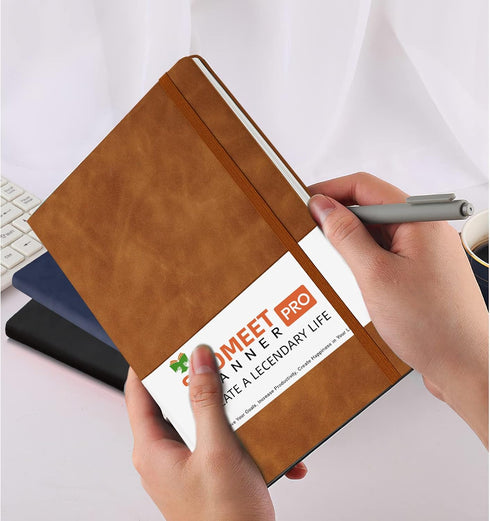 Lined Journal Notebook, 200 Pages, Leather Hardcover Notebooks, A5 College Ruled Thick Classic with Pen Loop Notebook Journals for Writing, for Wo...