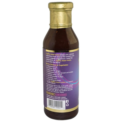 Organic Asian Fusion Low Sodium Teriyaki Sauce- USDA Organic, Non GMO Project Verified, Gluten Free, Kosher Parve, Made in USA, 15 Oz....