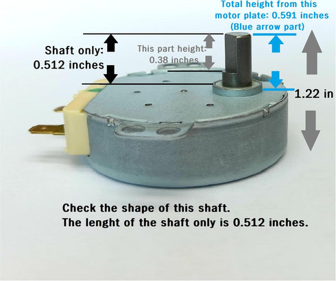WB26X10038 (SSM-16H MDPJ030AF) Microwave Turntable Motor OEM Replacement for GE & Frigidaire Replaces 5304408980 AP2024962 PS237772 769741 DE31-10...