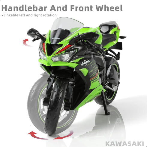 1/12 Kawasak Ninja Motorcycle Model Toy Mini Alloy Metal Diecast Motorcycle Model Green Motorcycle Model Toy Sport Motorcycle Racing Model Collect...