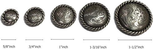 Toxic Jungle 2 Pieces 1-3/8 Inch (35mm) Concho, Come and Take It Texas Flag Decorative Concho, Screw Back Conchos for Leather Belt, Jacket, Hat, S...