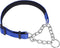 1 PC Pet Martingale Dog Collar with Stainless Steel Chain No Slip Dog Collar Reflective Nylon Adjustable Collar for Puppy Medium Large Dogs (Blue,...